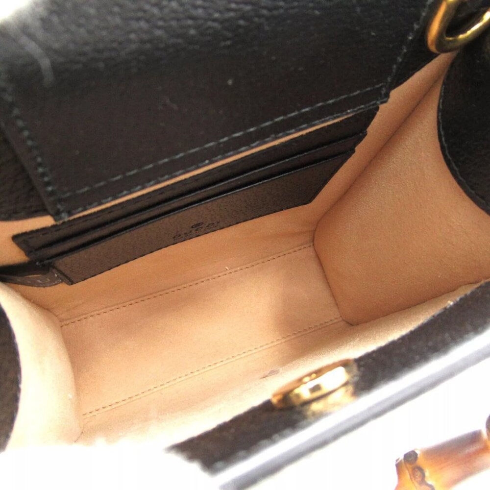 GUCCI Diana Mini Tote Bag 2way shoulder leather Black NEW Women - Picture 3 of 8